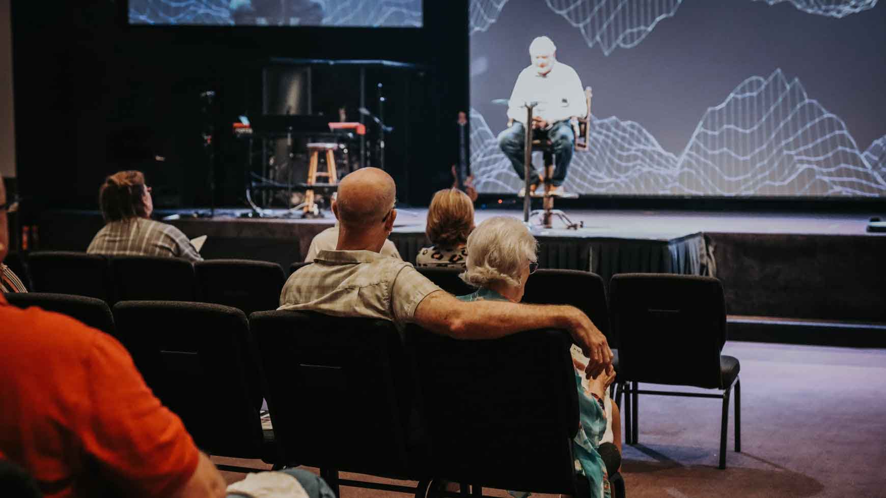 Journey Church in Pineville Sanctuary Picture with Pastor James Greer